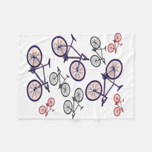 Fahrrad-Druck-Entwurf Fleecedecke (Vorderseite (Horizontal))