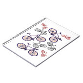 Fahrrad-Druck-Entwurf Notizblock (Linke Seite)