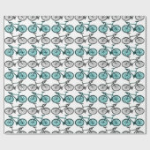 Fahrrad-Druck-Muster Geschenkpapier (Flach)