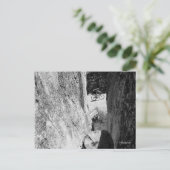 Fahrrad durch den Granit B&W Postkarte (Stehend Vorderseite)