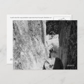 Fahrrad durch den Granit B&W Postkarte (Vorne/Hinten)