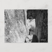 Fahrrad durch den Granit B&W Postkarte (Vorderseite)