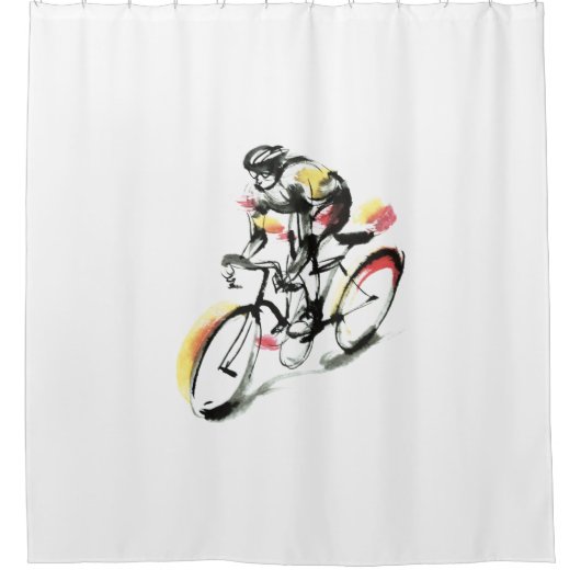 Fahrrad Duschvorhang (Vorderseite)