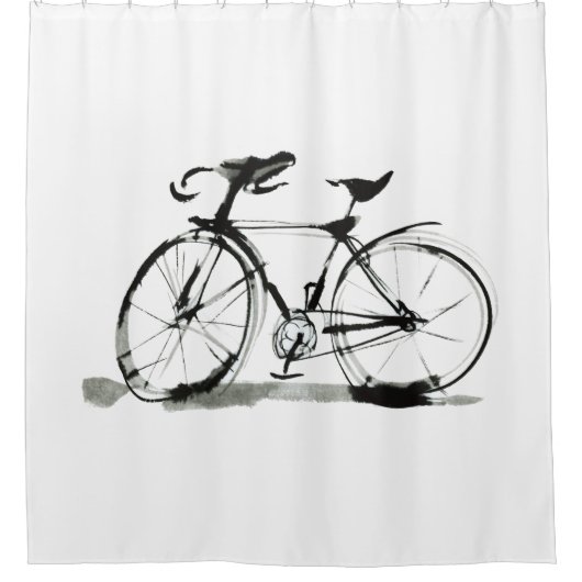 Fahrrad Duschvorhang (Vorderseite)