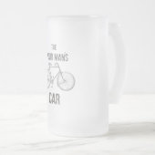 Fahrrad : Ein armes Auto Mattglas Bierglas (VorderseiteRechts)