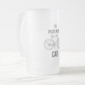 Fahrrad : Ein armes Auto Mattglas Bierglas (Vorderseite Links)