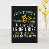 Fahrrad - Ein Fahrrad verleiht meiner Zeit Leben Karte (Gelbe Blume)