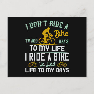 Fahrrad - Ein Fahrrad verleiht meiner Zeit Leben Postkarte