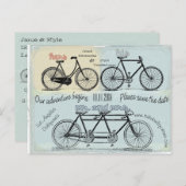 Fahrrad errichtet für zwei erhalten verheiratet postkarte (Vorne/Hinten)