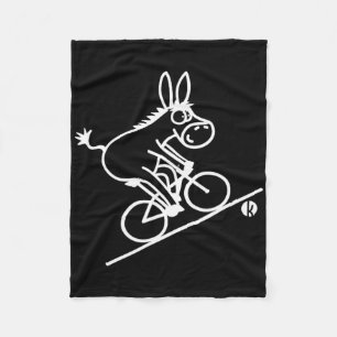 Fahrrad Esel Mountainbike Fahrrad T-Shirt  Fleecedecke