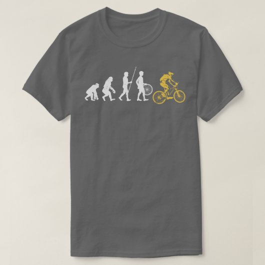 Fahrrad-Evolution-Radfahrer T-Shirt (Design vorne)