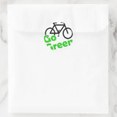 Fahrrad fahren gehen runder aufkleber (Tasche)