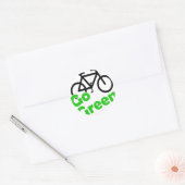Fahrrad fahren gehen runder aufkleber (Umschlag)
