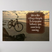 "Fahrrad fahren" Inspiration Zitat Poster (Vorne)