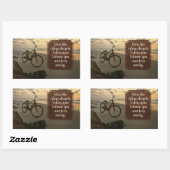 "Fahrrad fahren" Inspiration Zitat Rechteckiger Aufkleber (Blatt)