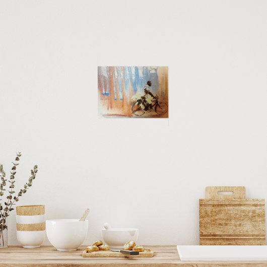 Fahrrad fahren poster (Küche)