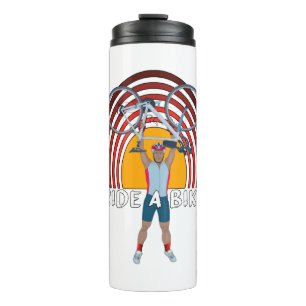 Fahrrad fahren thermosbecher