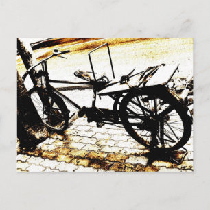 Fahrrad fahren - Vintag Postkarte