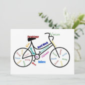 Fahrrad, Fahrrad, Fahrrad, Fahrrad, Motivierend ei Einladung (Stehend Vorderseite)