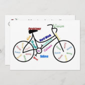 Fahrrad, Fahrrad, Fahrrad, Fahrrad, Motivierend ei Einladung (Vorne/Hinten)