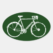 Fahrrad - Fahrrad + Fahrrad Ovaler Aufkleber (Vorderseite)