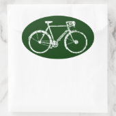 Fahrrad - Fahrrad + Fahrrad Ovaler Aufkleber (Tasche)