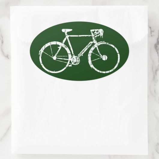 Fahrrad - Fahrrad + Fahrrad Ovaler Aufkleber (Tasche)