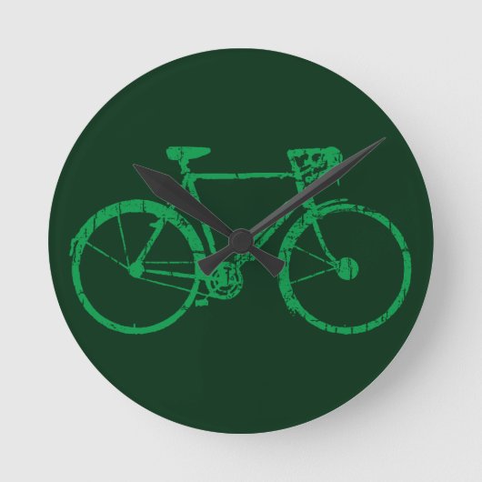 Fahrrad - Fahrrad + Fahrrad Runde Wanduhr (Vorderseite)