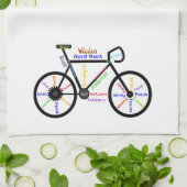 Fahrrad, Fahrrad, Fahrrad, Sport, Fahrrad, Motivie Geschirrtuch (Gefaltet)