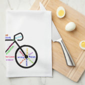 Fahrrad, Fahrrad, Fahrrad, Sport, Fahrrad, Motivie Geschirrtuch (Viertel Falte)