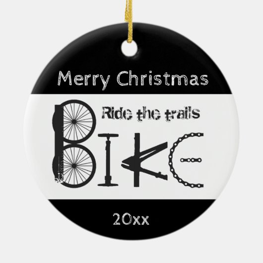 Fahrrad Fahrrad Graffiti Inspiration Weihnachten Keramik Ornament (Hinten)