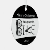 Fahrrad Fahrrad Graffiti Inspiration Weihnachten Ornament Aus Metall (Vorderseite Rechts)