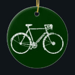 Fahrrad, Fahrrad; Radfahren/radfahrend Keramik Ornament<br><div class="desc">Für Fahrradliebhaber ein übersichtliches Design eines Fahrrades</div>
