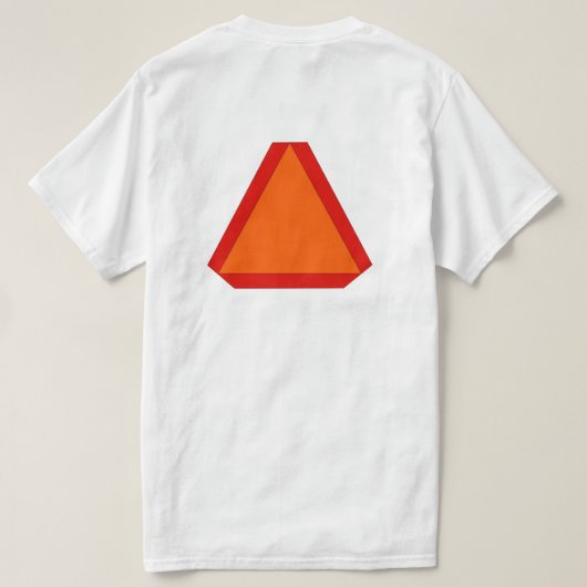 Fahrrad-Fahrrad-Reitersicherheit langsame T-Shirt (Design Rückseite)