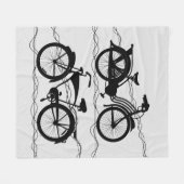 Fahrrad Fahrrad Schwarz 1 Fleecedecke (Vorderseite (Horizontal))