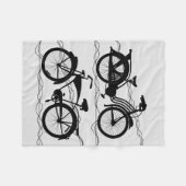 Fahrrad Fahrrad Schwarz 1 Fleecedecke (Vorderseite (Horizontal))