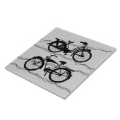 Fahrrad Fahrrad Schwarz 1 Fliese (Seite)