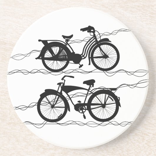 Fahrrad Fahrrad Schwarz 1 Getränkeuntersetzer (Vorne)