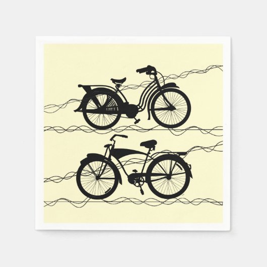 Fahrrad Fahrrad Schwarz 1 Serviette (Vorderseite)