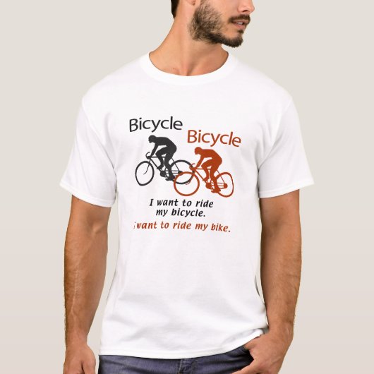 Fahrrad-Fahrrad T-Shirt (Vorderseite)
