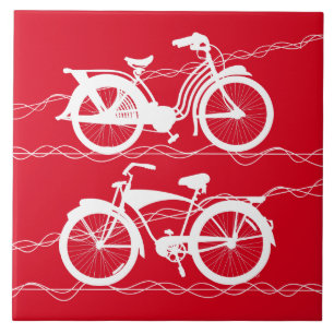 Fahrrad Fahrrad Weiße Keramik Tile Fliese