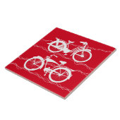 Fahrrad Fahrrad Weiße Keramik Tile Fliese (Seite)