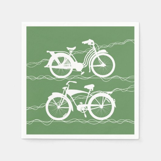 Fahrrad Fahrrad White Napkins Serviette (Vorderseite)