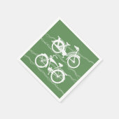 Fahrrad Fahrrad White Napkins Serviette (Ecke)