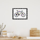 Fahrrad, Fahrradsport, Motivierend Worte und Strei Poster (Küche)