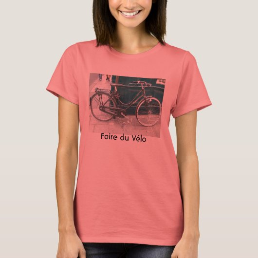 Fahrrad "Faire du Velo" T-Shirt (Vorderseite)