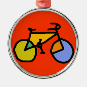Fahrrad Farbe Silbernes Ornament