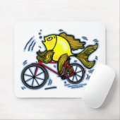 Fahrrad-Fische (Fahrrad) Mousepad (Mit Mouse)