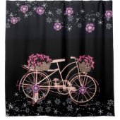 Fahrrad fließt Duschvorhang (Vorderseite)