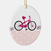 Fahrrad für eine Heilung - Rosa Fahrrad Keramik Ornament (Rechts)